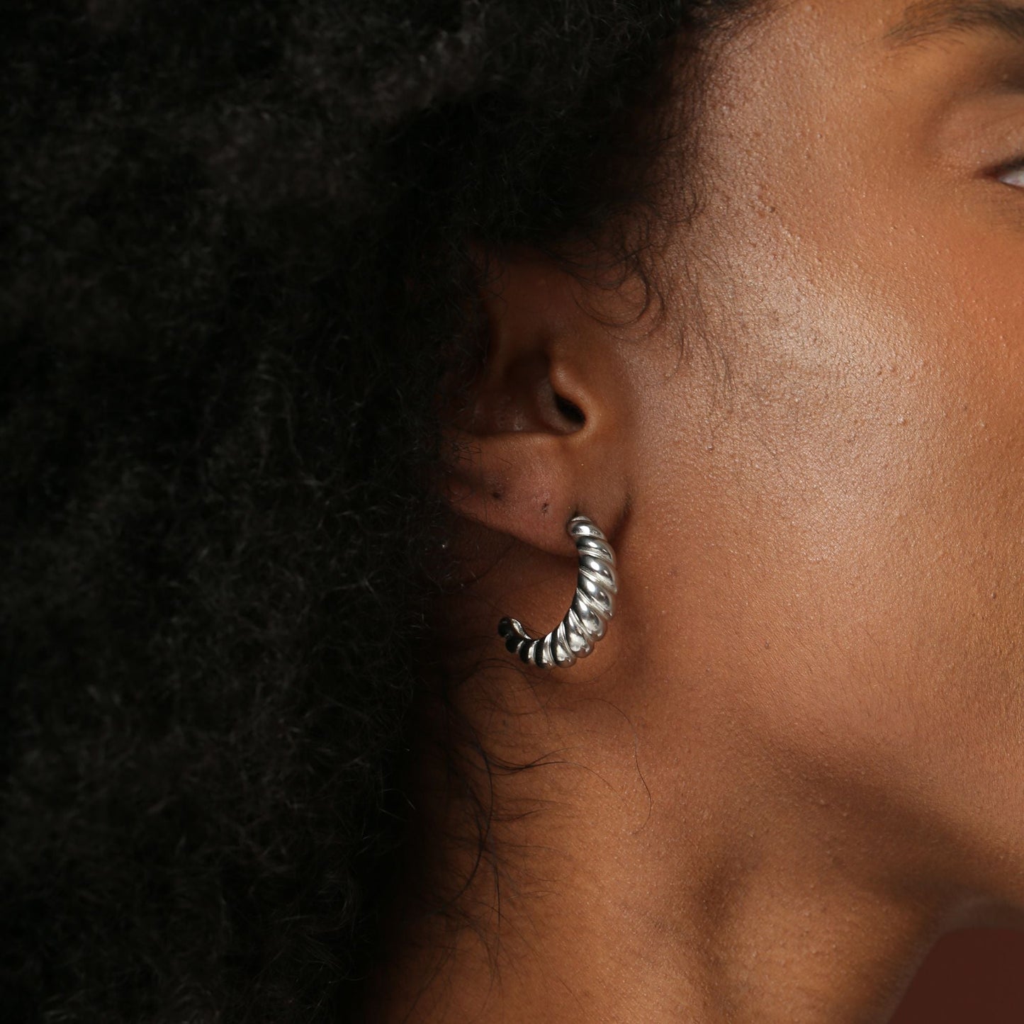 Silver Athena Hoops
